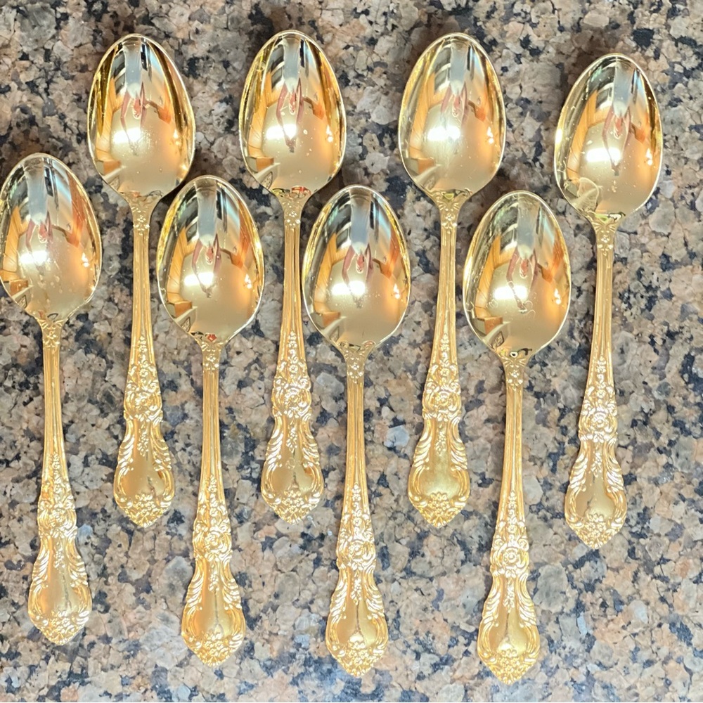 Home Concepts Vintage Golden Versailles 1970 tea/dessert spoons. Service for 8.